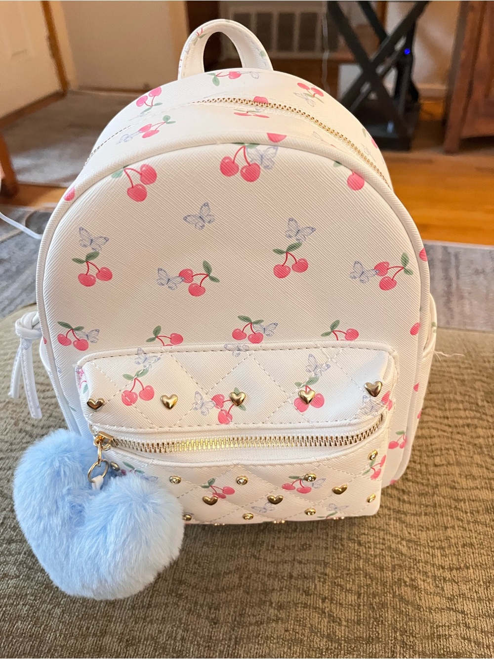 Under One Sky Cherry Butterfly Mini Backpack NWT